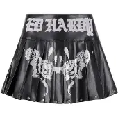 Ed Hardy Falda 'Ghost Rose' negro / offwhite