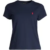 Ralph Lauren para mujer. 211B14605031 Camiseta de cuello redondo marino (L), Casual, Manga corta, outlet 2026.