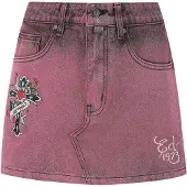 Ed Hardy Falda lila / negro / blanco
