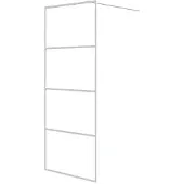 Syfax Mampara de ducha vidrio ESG transparente blanco 80x195 cm