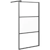 Syfax Mampara de ducha vidrio ESG semiesmerilado 100x195 cm