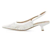 Bianco Biakristin Transparente Con Lazo Tacones Bajos Blanco 37