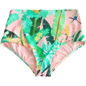 Next Braga de bikini miel / esmeralda / pino / rosa