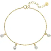 Glanzstücke Pulsera dorado / blanco