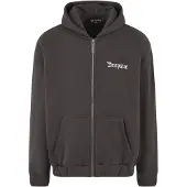 Dropsize Sudadera con cremallera negro / blanco