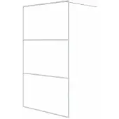 Syfax Mampara de ducha vidrio ESG transparente blanco 115x195 cm