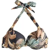 Next Top de bikini crema / marrón / verde pastel / negro