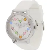 GUESS Reloj analógico plata / blanco