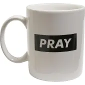Mister tee Taza 'Pray' negro / blanco