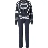 Marc o'polo Pijama azul oscuro / blanco