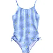 Next Traje de baño azul claro / amarillo limón / blanco