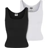 Urban Classics Top negro / blanco