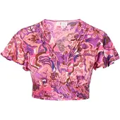 IZIA Blusa 'Festival' marrón / albaricique / rosa / fucsia