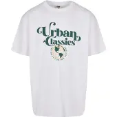 Urban Classics Camiseta verde oscuro / naranja / blanco