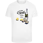 Mister tee Camiseta 'The Oyster Club' amarillo / verde oscuro / negro / blanco