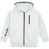 Cool Club Sudadera con cremallera gris / negro