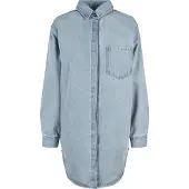 Urban Classics Vestido camisero azul denim