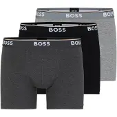 BOSS Calzoncillo boxer 'Power' gris / gris oscuro / negro