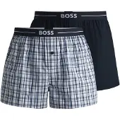 BOSS Calzoncillo boxer 'Nos' azul claro / azul oscuro / blanco