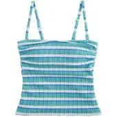 Next Top de tankini azul / aqua / blanco