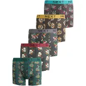 Next Calzoncillo boxer mostaza / gris oscuro / rojo oscuro / negro