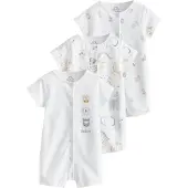 Next Pijama entero/body amarillo claro / gris claro / blanco