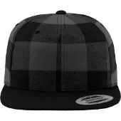 Flexfit Gorra 'CHECKED FLANELL' gris oscuro / negro