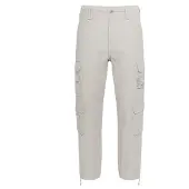 Brandit Pantalón cargo blanco denim
