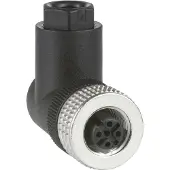 TE Sensors Conector APC, modelo XZCC12FCM40B, M12, con ángulo