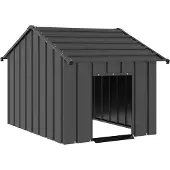 Super Merchant Cabaña para perros con techo, 83x130x85 cm, acero galvanizado