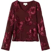 Noella Top ' Lucille ' rojo vino