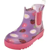 Playshoes Botas de lluvia 'Marienkäfer' lavanda / frambuesa / rojo oscuro / offwhite