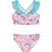 Playshoes Bikini 'Schmetterlinge' azul / azul cielo / rosa / frambuesa