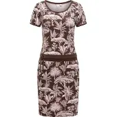 Ragwear Vestido de verano 'Baomi Tropic Youmodo' crema / marrón oscuro