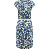 Ragwear Vestido de verano 'Lilithe' azul oscuro / verde / blanco