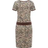 Ragwear Vestido de verano 'Baomi Zoo' ecru / marrón / marrón claro / negro