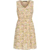 Cloud5ive Vestido ecru / amarillo oscuro / rosa / rojo carmesí