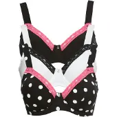 Bonprix Sujetador rosa / negro / blanco