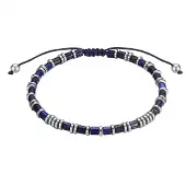 True Rebels Pulsera azul oscuro / plata