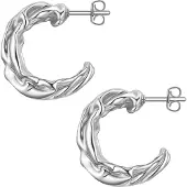 Yokoamii Pendientes plata