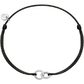 Glanzstücke Pulsera negro / plata