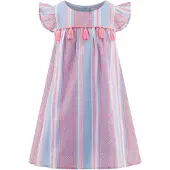Happy girls Vestido azul claro / rosa / frambuesa