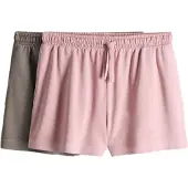 The Set Pantalón marrón oscuro / rosa