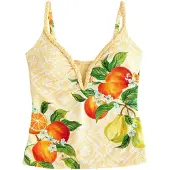 Ted Baker Top de tankini amarillo pastel / verde / naranja / blanco