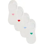 Next Calcetines invisibles 'Heart' azul claro / altrosa / rojo / blanco