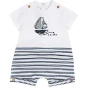Chicco Pijama entero/body navy / blanco