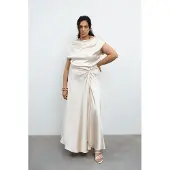 VIVEH Shell Champagne Talla: 44 | Vestidos Maxi Outlet | Mujer | Blanco