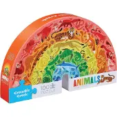 Crocodile Creek Puzzle Rainbow Animals 100 Piezas