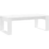Syfax Mesa de centro madera de ingeniería blanco 102x50x35 cm