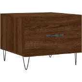 Syfax Mesa de centro madera contrachapada roble marrón 50x50x40 cm